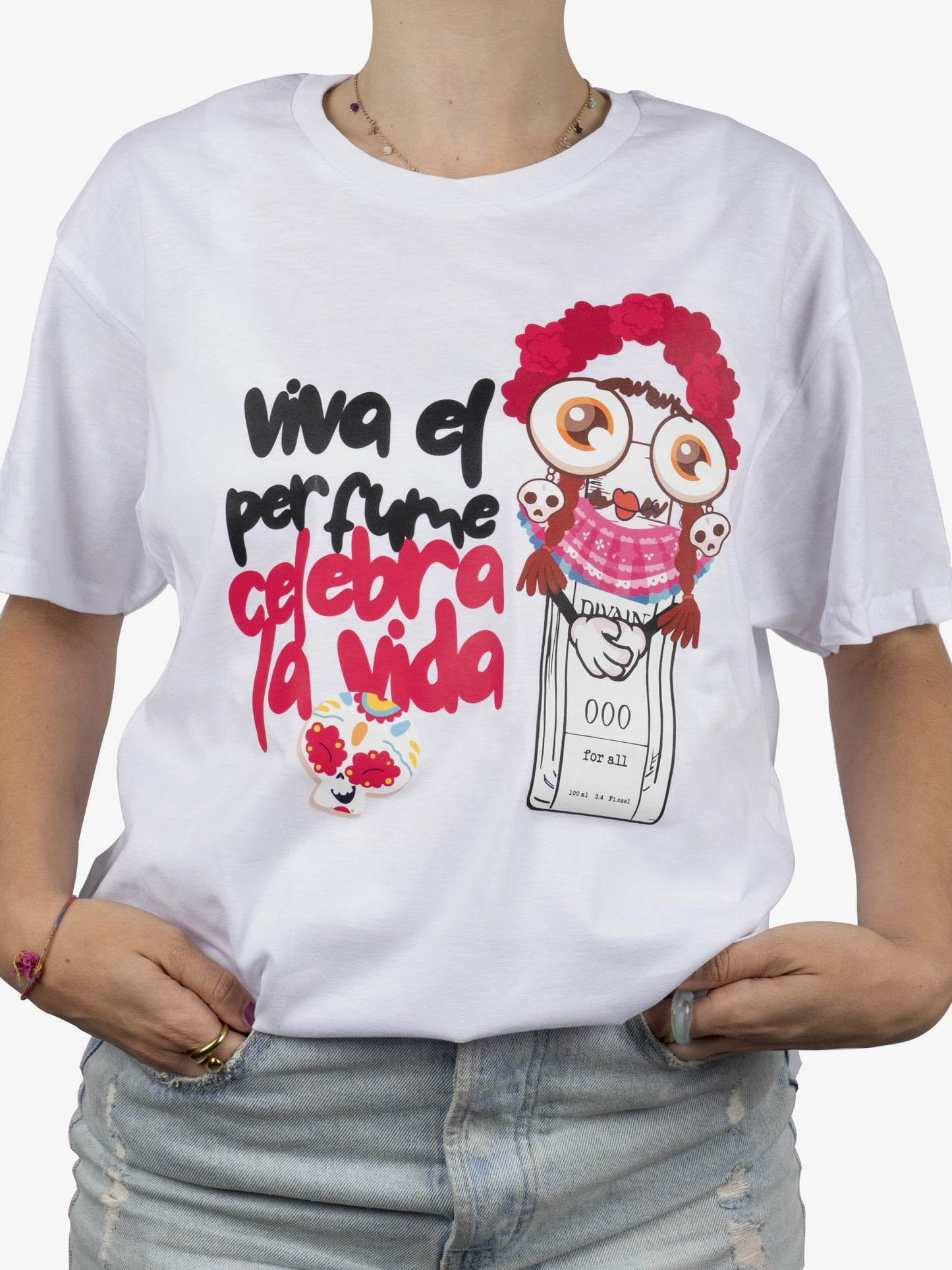Camiseta DIVAIN "Viva el Perfume, Celebra la Vida"